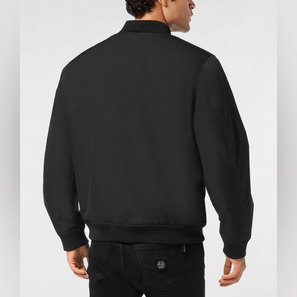 Philipp Plein Black Nylon Bomber Jacket - Picture 3 of 6